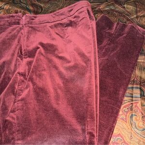 Talbots, size 16 Curvy, velvet burgundy pants is ready for cold weather!